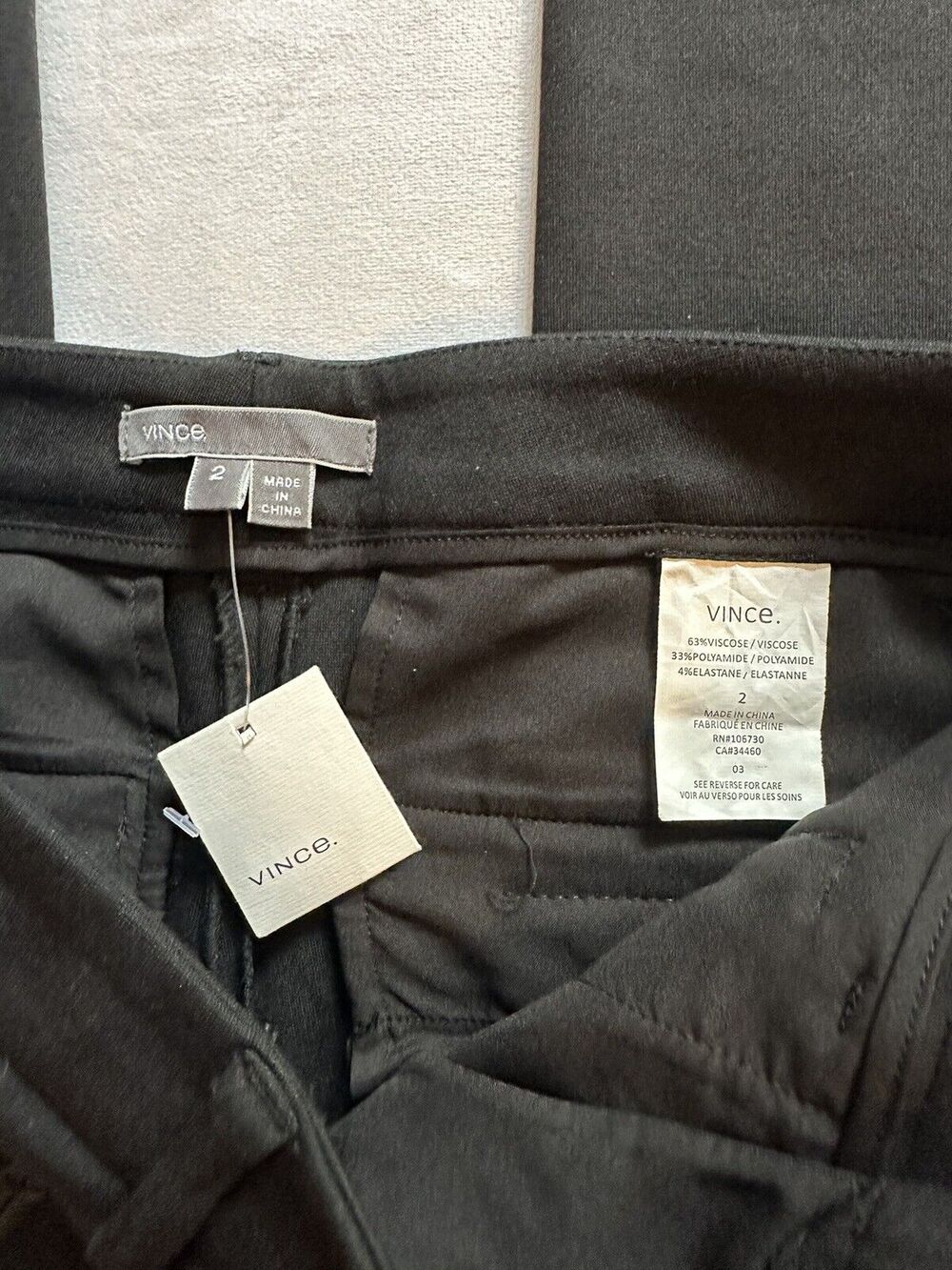 Vince. Women’s NWT Black Work Pants Size 2